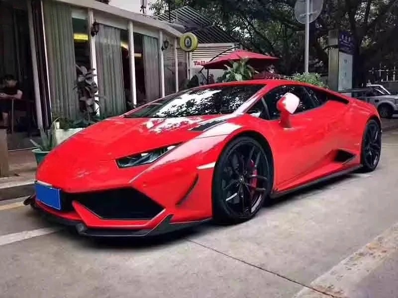 Hot Selling   RZ Style Carbon Fiber Front Car Bumper Lip for Huracan LP610 Front Spoiler Body Kit